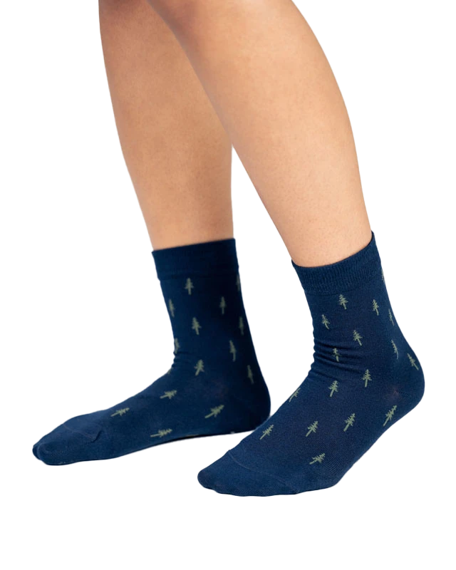 TreeSocks Standard Allover Navy-Green 1 TreeSocks Standard Allover Navy-Green