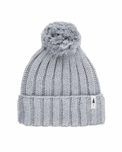 Treeanie Knitted Pom Pom Light Grey Mel