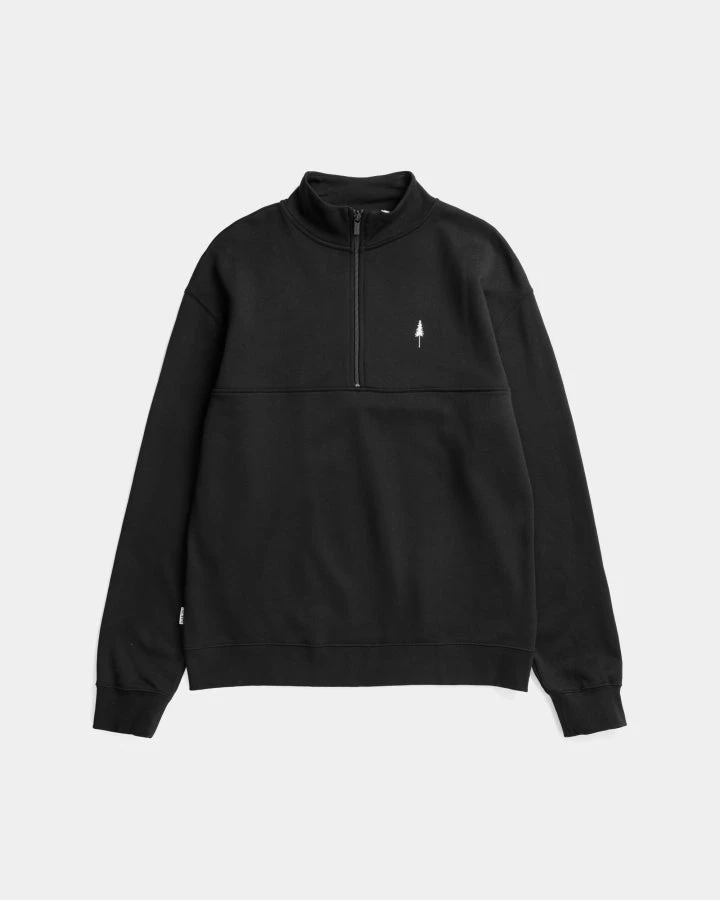 TreeSweater Quarter Zip Black 1 TreeSweater Quarter Zip Black