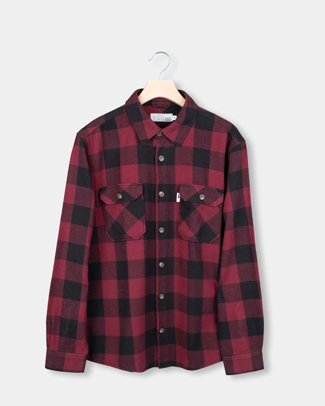TreePlanter Overshirt Buffalo Check Deep Maroon-Black 1 TreePlanter Overshirt Buffalo Check Deep Maroon-Black
