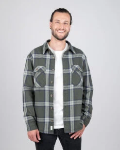 TreePlanter Overshirt Check Ash Green-Navy 9 TreePlanter Overshirt Check Ash Green-Navy -Nikin 1704.938 TreePlanter Overshirt Check Unisex Ash Green Navy M01