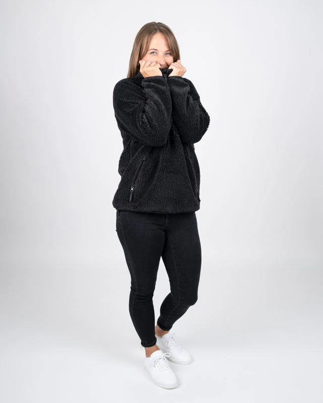 TreeFleece Pullover Teddy Women Dark Anthracite 4 TreeFleece Pullover Teddy Women Dark Anthracite – Bild 4