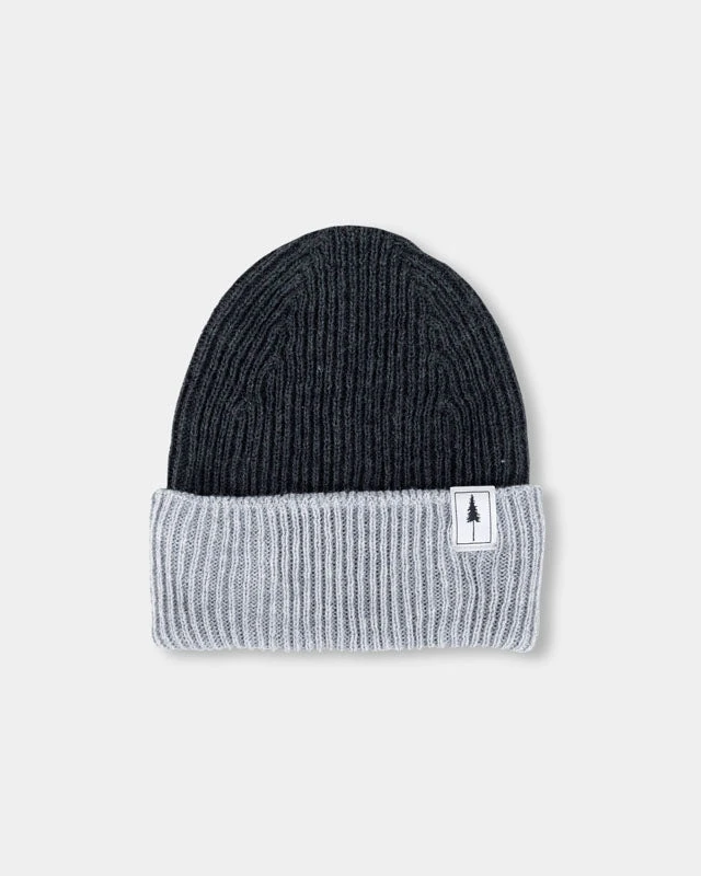 Treeanie Ribbed Colorblock Black Mel-Light Grey Mel 1 Treeanie Ribbed Colorblock Black Mel-Light Grey Mel