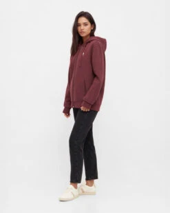 TreeHoodie Jacket Bordeaux Mel -Nikin 1741.606 TreeHoodie Jacket Bordeaux Mel F2
