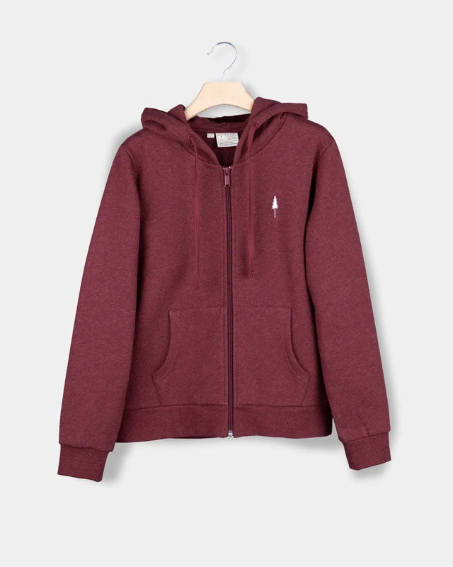 TreeHoodie Jacket Women Bordeaux Mel 1 TreeHoodie Jacket Women Bordeaux Mel