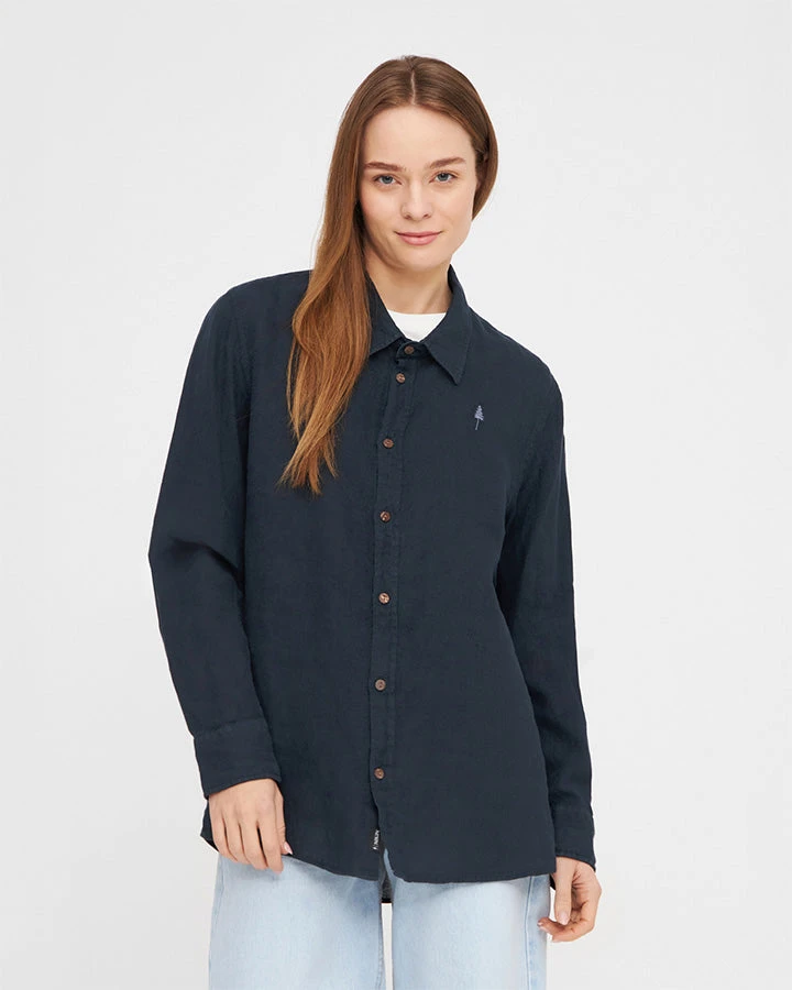 TreePlanter Shirt Linen Dark Navy 7 TreePlanter Shirt Linen Dark Navy – Bild 7