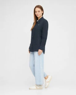 TreePlanter Shirt Linen Dark Navy 17 TreePlanter Shirt Linen Dark Navy -Nikin 1765.435 TreePlanter Shirt Cotton Hemp Unisex Dark Navy F3 1