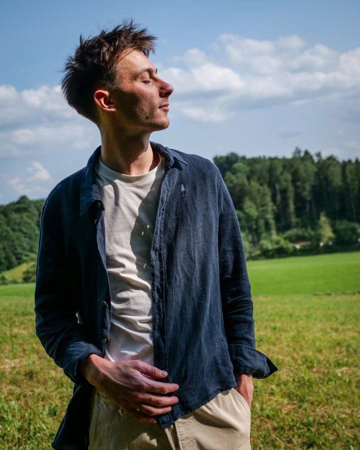 TreePlanter Shirt Linen Dark Navy 2 TreePlanter Shirt Linen Dark Navy – Bild 2