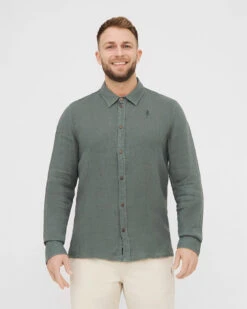 TreePlanter Shirt Linen Sage 17 TreePlanter Shirt Linen Sage -Nikin 1765.921 TreePlanter Shirt Cotton Hemp Unisex Sage M1