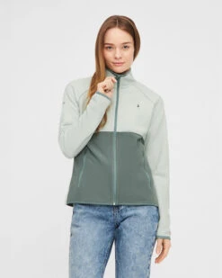 TreeJacket Fleece Colorblock & TreeShirt Women 6 TreeJacket Fleece Colorblock & TreeShirt Women -Nikin 1769.939 TreeJacket Fleece Tonal Block Women Sage Fresh Mint F1
