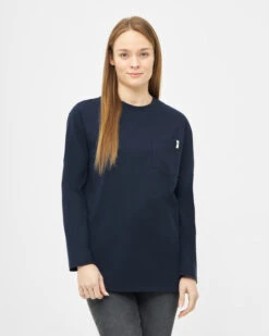 TreeShirt Mono Longsleeve Pocket Relaxed Dark Navy -Nikin 1772.435 TreeShirt Mono Longsleeve Pocket Relaxed Dark Navy F1