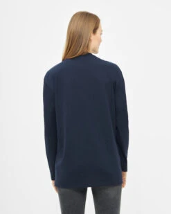 TreeShirt Mono Longsleeve Pocket Relaxed Dark Navy -Nikin 1772.435 TreeShirt Mono Longsleeve Pocket Relaxed Unisex Dark Navy F2