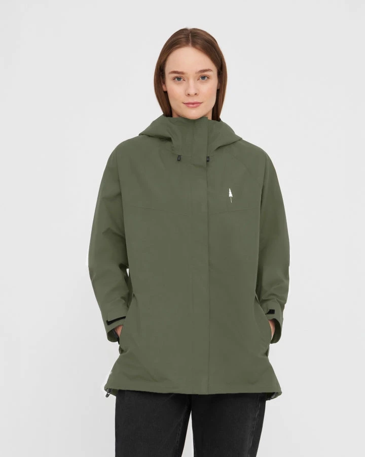 TreeJacket Rain Women Dark Olive 3 TreeJacket Rain Women Dark Olive – Bild 3