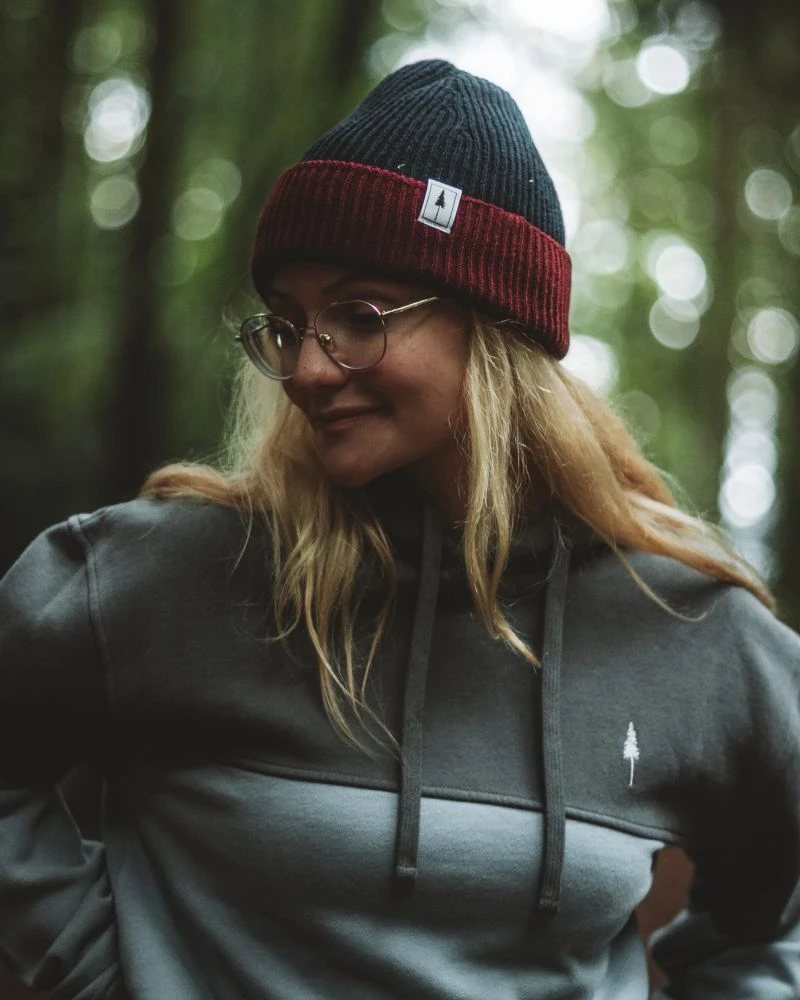 Treeanie Ribbed Colorblock Navy-Bordeaux 2 Treeanie Ribbed Colorblock Navy-Bordeaux – Bild 2