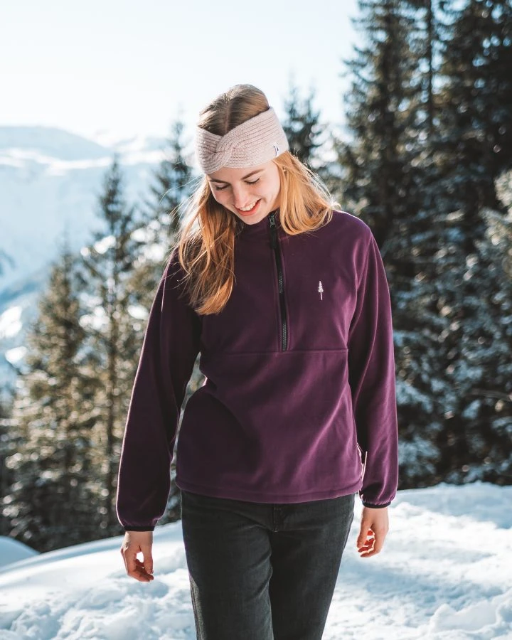 TreeFleece Quarter Zip Women Deep Purple 2 TreeFleece Quarter Zip Women Deep Purple – Bild 2