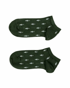 TreeSocks Short Allover Green