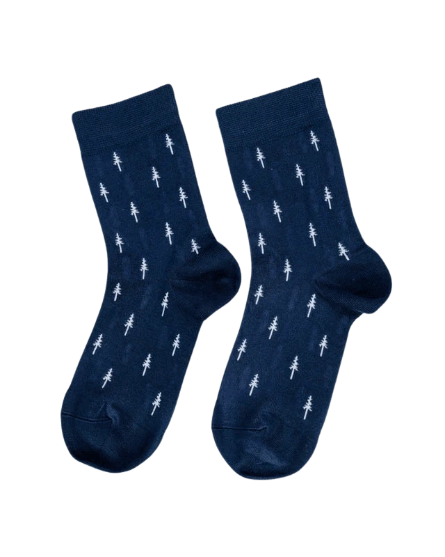 TreeSocks Standard Allover Navy 1 TreeSocks Standard Allover Navy