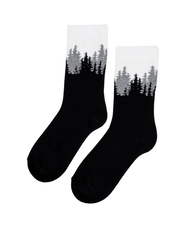 TreeSocks Cosy Double Forest Black 1 TreeSocks Cosy Double Forest Black