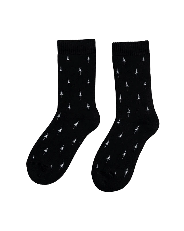 TreeSocks Cosy Allover Black 1 TreeSocks Cosy Allover Black