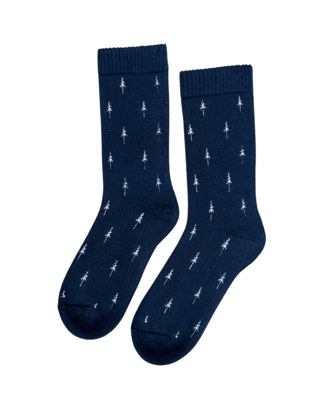 TreeSocks Cosy Allover Navy 1 TreeSocks Cosy Allover Navy