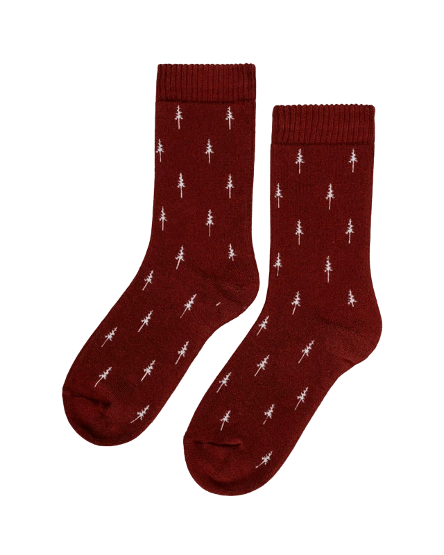 TreeSocks Cosy Allover Bordeaux 1 TreeSocks Cosy Allover Bordeaux