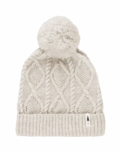 Treeanie Cable Knit PomPom Chalk