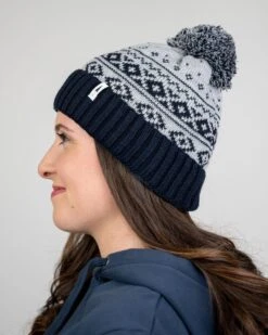 Treeanie Knitted Norwegian Pom Pom Light Grey Mel-Navy 6 Treeanie Knitted Norwegian Pom Pom Light Grey Mel-Navy -Nikin treeanie knitted norwegian pom pom 118421000 962448
