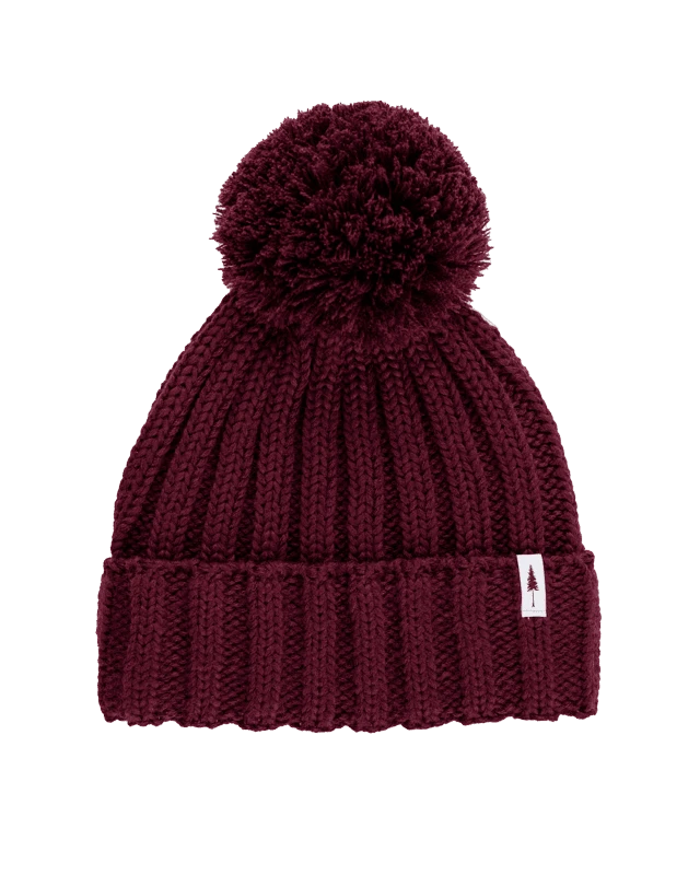 Treeanie Knitted Pom Pom Bordeaux 1 Treeanie Knitted Pom Pom Bordeaux