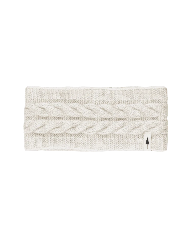 TreeHeadband Cable Knit Chalk 1 TreeHeadband Cable Knit Chalk