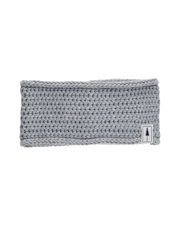 TreeHeadband Knitted Fleece Light Grey Mel 1 TreeHeadband Knitted Fleece Light Grey Mel