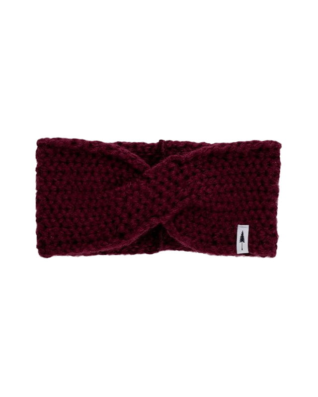 TreeHeadband Knitted Twist Bordeaux 1 TreeHeadband Knitted Twist Bordeaux