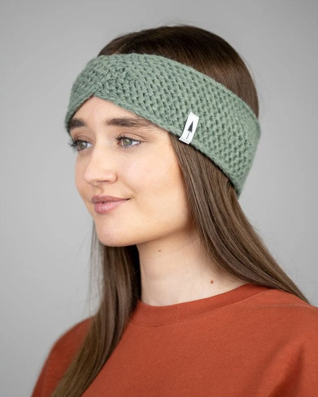 TreeHeadband Knitted Twist Sage 3 TreeHeadband Knitted Twist Sage – Bild 3