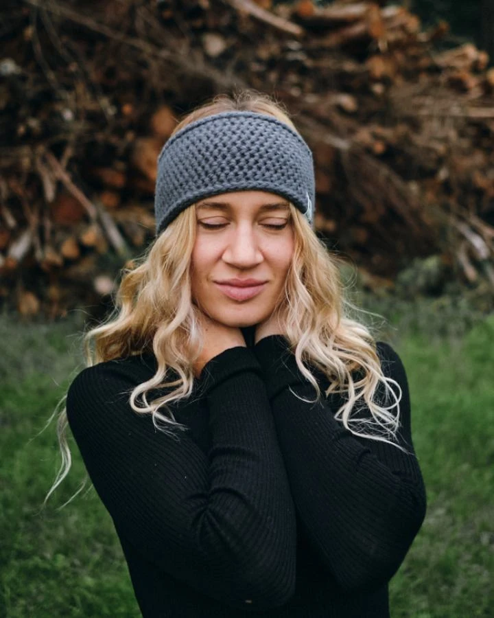 TreeHeadband Knitted Fleece Steel Blue 2 TreeHeadband Knitted Fleece Steel Blue – Bild 2