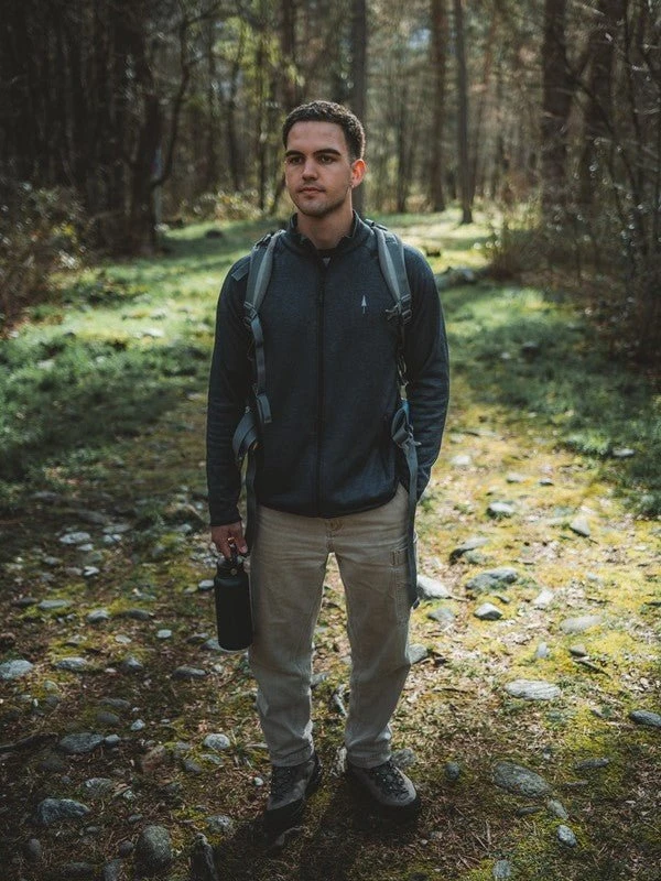 TreeJacket Fleece Outdoor Dark Navy Mel 2 TreeJacket Fleece Outdoor Dark Navy Mel – Bild 2