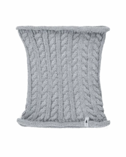 TreeNeckwarmer Cable Knit Light Grey Mel