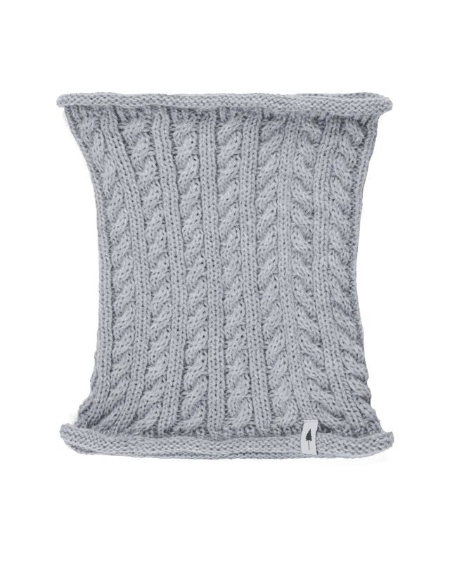TreeNeckwarmer Cable Knit Light Grey Mel 1 TreeNeckwarmer Cable Knit Light Grey Mel