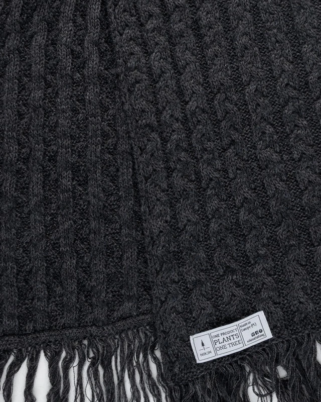 TreeScarf Knitted Black Mel 4 TreeScarf Knitted Black Mel – Bild 4
