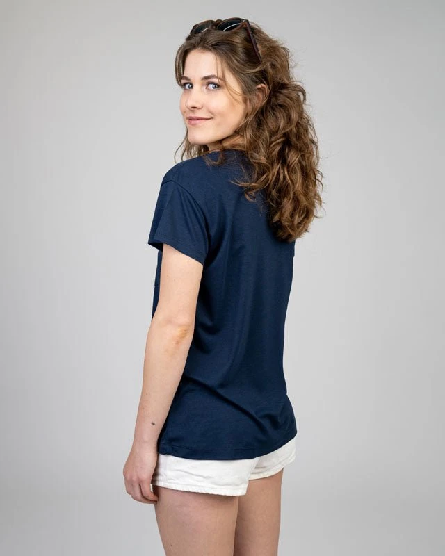 TreeShirt Pocket V-Neck Women Dark Navy 4 TreeShirt Pocket V-Neck Women Dark Navy – Bild 4