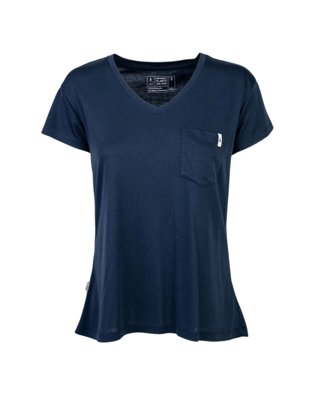 TreeShirt Pocket V-Neck Women Dark Navy 1 TreeShirt Pocket V-Neck Women Dark Navy