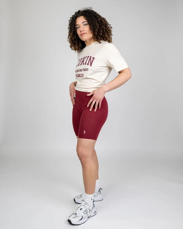 TreeShorts Biker Women Deep Maroon 2 TreeShorts Biker Women Deep Maroon – Bild 2