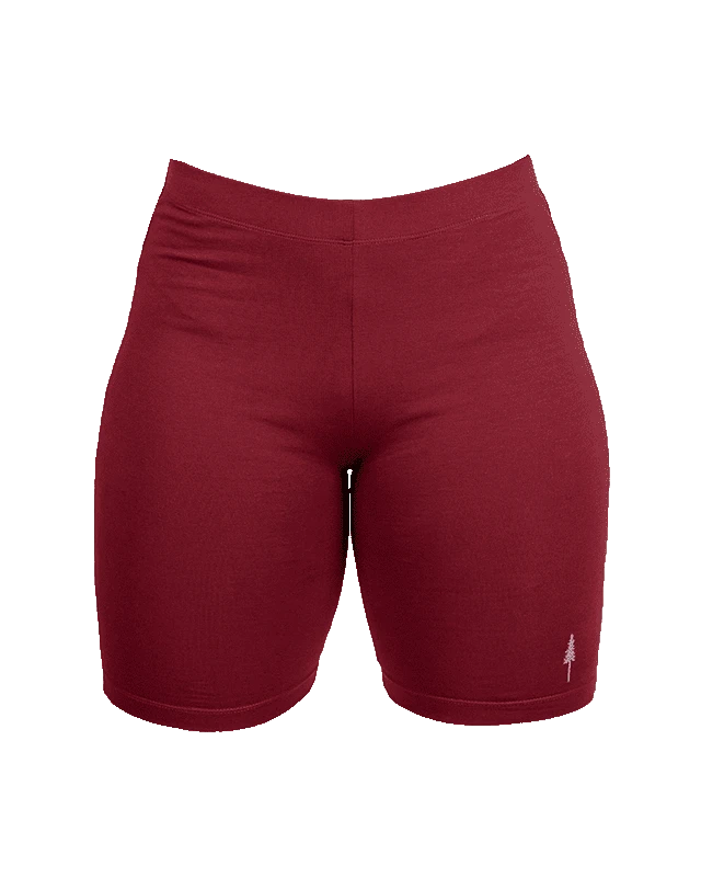 TreeShorts Biker Women Deep Maroon 1 TreeShorts Biker Women Deep Maroon