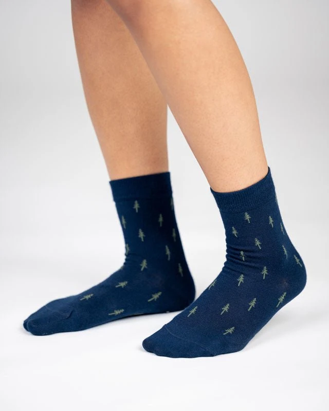 TreeSocks Standard Allover Navy-Green 2 TreeSocks Standard Allover Navy-Green – Bild 2